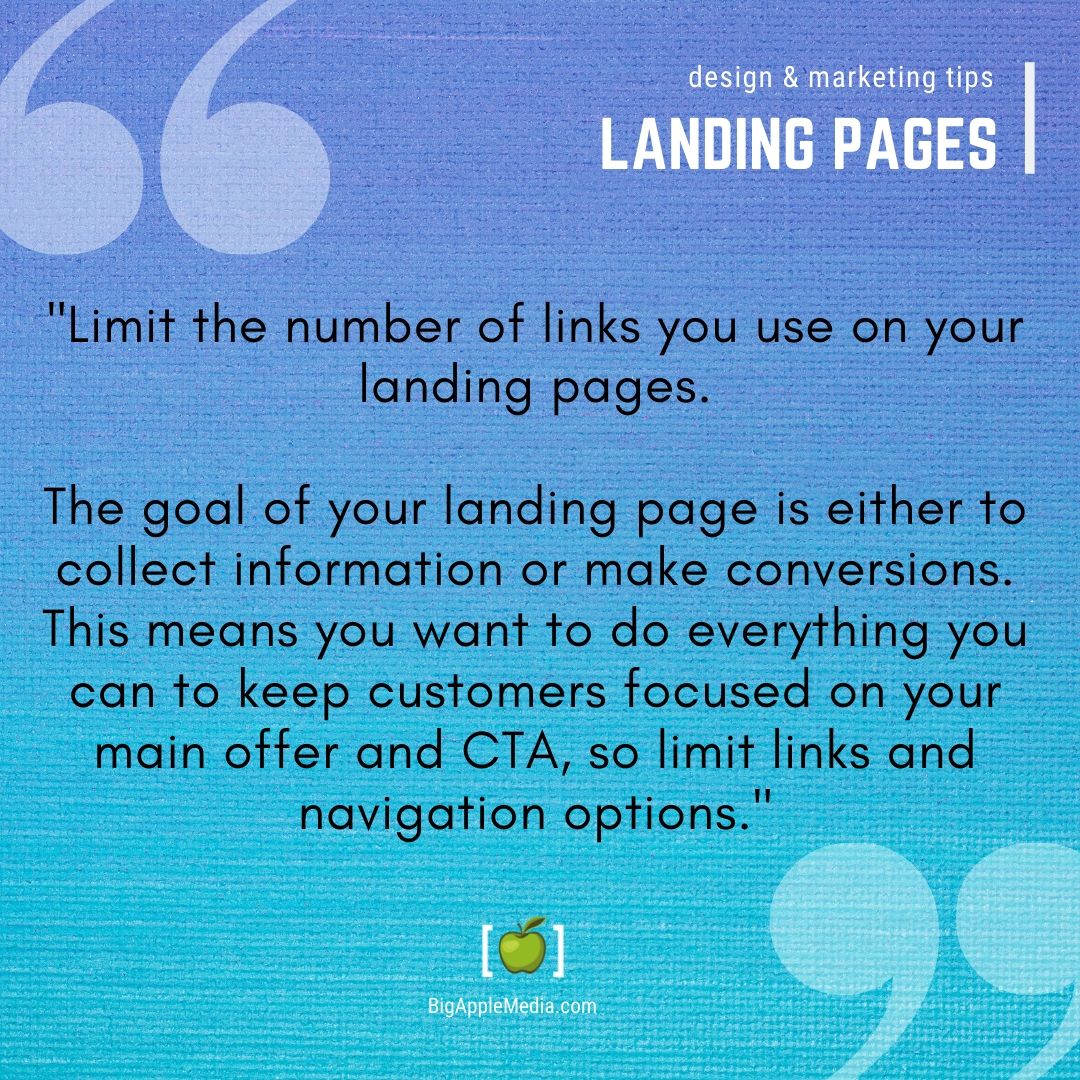 landing pages tips