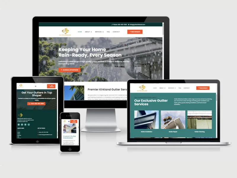 gutter installation web design