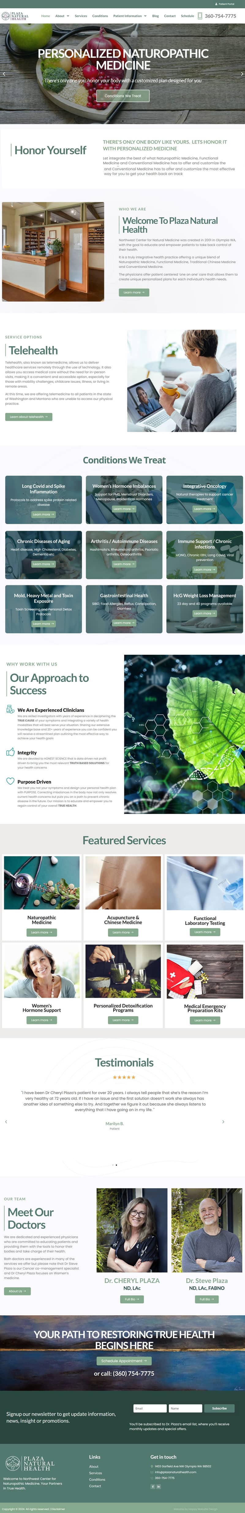 naturopathic clinic web design