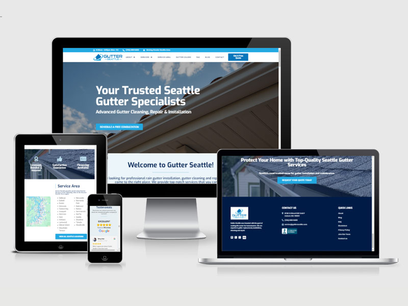roofing and gutter web design