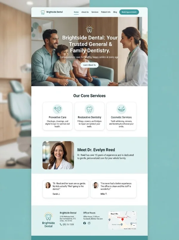 dentist website design