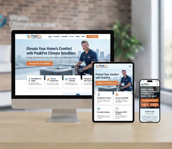 Custom WordPress websites for HVAC contractors