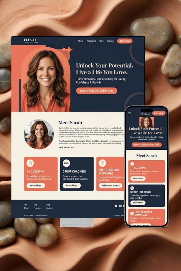 life coaches web design